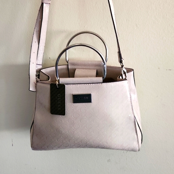 Guess Handbags - GUESS PURSE WITH LONG STRAP AND METAL HANDLES